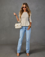 Mckenna Knit Peplum Sweater