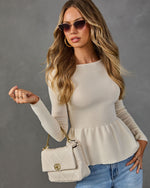 Mckenna Knit Peplum Sweater