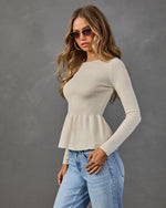 Mckenna Knit Peplum Sweater