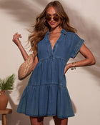 Dawson Tiered Chambray Mini Dress