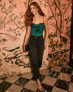 Venti High Rise Straight Leg Crop Denim