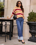 Dark Wash % Stylist Stretch Wide Cuffed Jeans-3