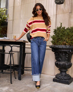 Dark Wash % Stylist Stretch Wide Cuffed Jeans-2