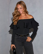 Neyleh Ruffle Off The Shoulder Top
