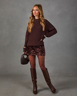 Going Out Velvet Sequin Mini Skirt