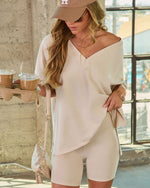 Cream % Modern Pulse High Rise Shorts-5