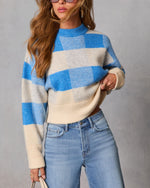 Warm Mood Knit Plaid Sweater