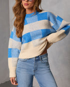 Warm Mood Knit Plaid Sweater