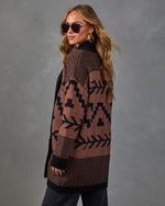 Sunday Feeling Knit Abstract Cardigan