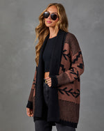 Sunday Feeling Knit Abstract Cardigan