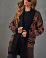 Sunday Feeling Knit Abstract Cardigan