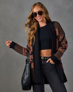 Sunday Feeling Knit Abstract Cardigan