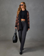 Sunday Feeling Knit Abstract Cardigan