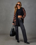 Sunday Feeling Knit Abstract Cardigan