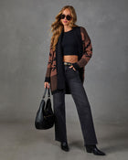 Sunday Feeling Knit Abstract Cardigan