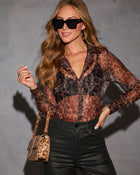 Rayanna Sheer Leopard Top