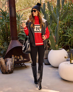 Black % Fall And Forever Hooded Puffer Vest-1