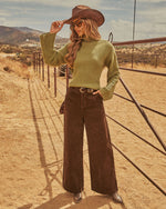 Kirsten Ribbed Knit Mockneck Sweater