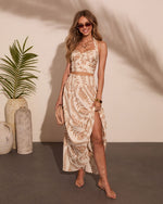 Riviera Whimsy Tropical Halter Neck Top