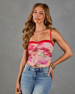 Bloom Enchant Floral Peekaboo Bra Tank Top