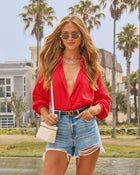 Caylen Pocketed Button Down Top