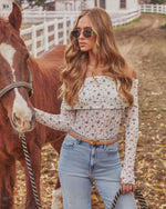 Luellie Off The Shoulder Floral Bodysuit