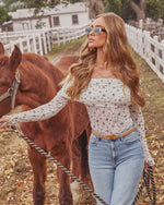 Luellie Off The Shoulder Floral Bodysuit