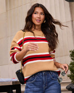 Smores Date Striped Crew Neck Sweater