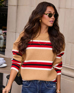 Smores Date Striped Crew Neck Sweater