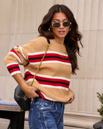 Smores Date Striped Crew Neck Sweater