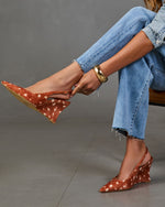 Jessy Doe Print Slingback Wedge Heel