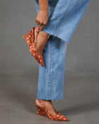 Jessy Doe Print Slingback Wedge Heel