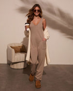 Mocha % Cozy In Knit Jumpsuit-6