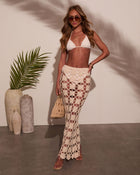 Ivory % Francina Crochet Coverup Maxi Skirt-1