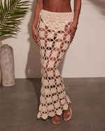 Ivory % Francina Crochet Coverup Maxi Skirt-6