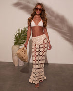 Ivory % Francina Crochet Coverup Maxi Skirt-5