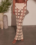Ivory % Francina Crochet Coverup Maxi Skirt-2