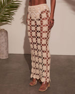 Ivory % Francina Crochet Coverup Maxi Skirt-3
