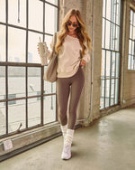 Chocolate % Final Stretch Contrast Trim Leggings-1