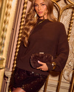 Zeldia Faux Fur Box Clutch