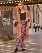 Brick % Ludlow Cable Knit Duster Cardigan-1