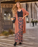 Brick % Ludlow Cable Knit Duster Cardigan-5