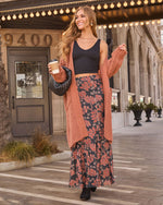 Brick % Ludlow Cable Knit Duster Cardigan-6