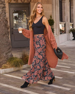 Brick % Ludlow Cable Knit Duster Cardigan-3