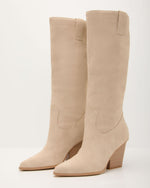 Light Grey % Kizuna Faux Leather Knee High Boots-2