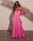 Escape The Tropics Strapless Maxi Dress