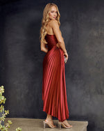 Brandy Russet % Modern Day Glam One Shoulder Asymmetrical Maxi Dress-3