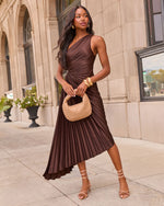 Modern Day Glam One Shoulder Asymmetrical Maxi Dress