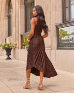 Modern Day Glam One Shoulder Asymmetrical Maxi Dress