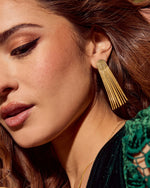 Midnight Whisper Chain Chandelier Earrings